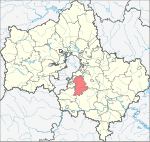 Location of Domodedovo Region (Moscow Oblast)